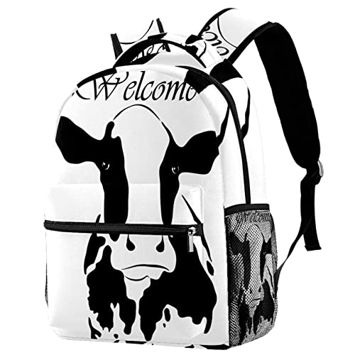 Bolsos de hombro con diseño de vaca para días de camping y rutas de senderismo