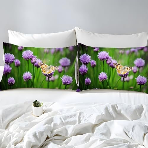 Housse de Couette 200x200 Fermeture Éclair Facile Parure Lit Microfibre