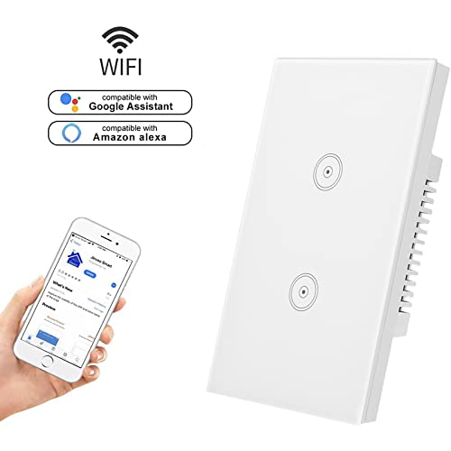 image for Useelink WiFi Smart Wall Light Switch,Glass Touch Panel,Compatiable wi