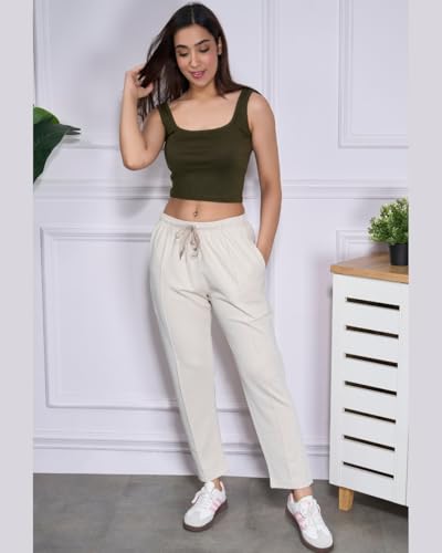 Image of CUPID Woman Plus Size Easy Cotton Track Pants, Comfortable Lower, Trouser, Joggers, Lounge Wear, Night n Daily Wear, Pajama, Travel Pant