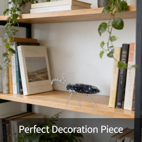 HELLOTOY 3D Acrylic Insects Puzzles DIY Bug Model Kit for Teenagers Educational Display Nature Decoration Figurine Sculpture (Longhorn Beetle) — view 6