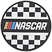 Produktbild NASCAR Kariertes rundes Metallschild  lustige NASCAR-Wanddekoration für Garage oder Männerhöhle