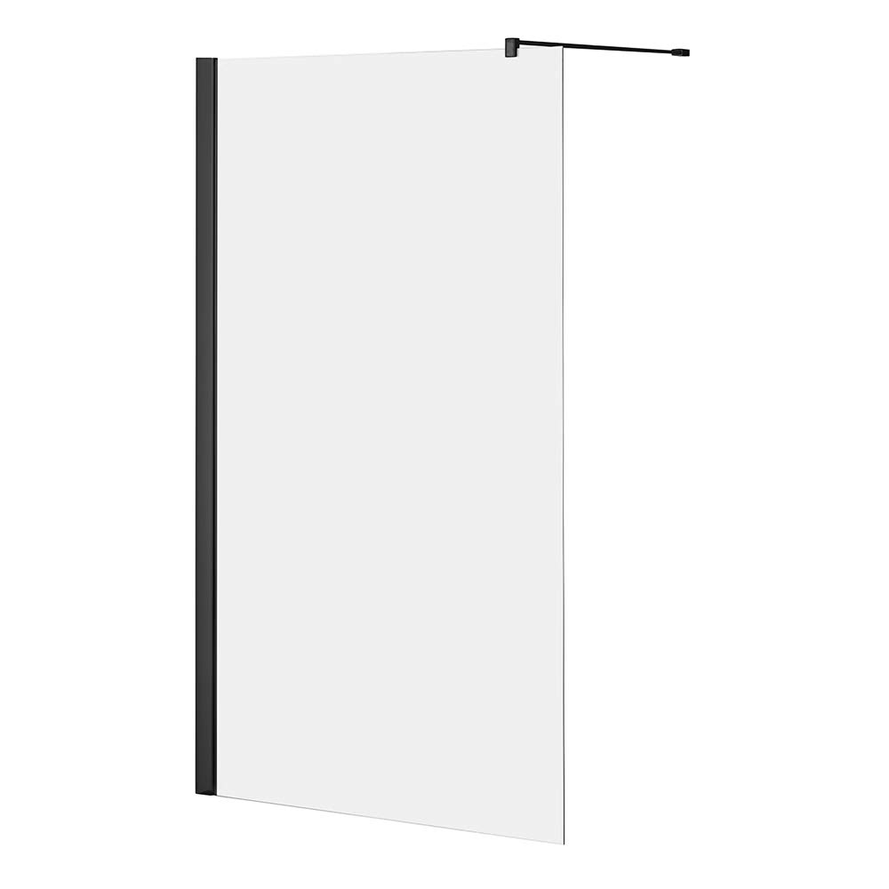 Milano Black Nero Reversible Shower Enclosure Screen - 1200Mm