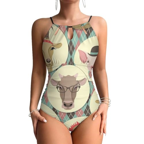 Vêtement de plage femme maillot de bain une pièce sculptant imprimé