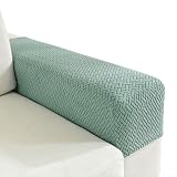 LINGXIYA Funda para sillón, 2 fundas elásticas para reposabrazos para sillas/sofás, fundas antideslizantes de poliéster con pasador giratorio, fundas protectoras de muebles para sillón reclinable
