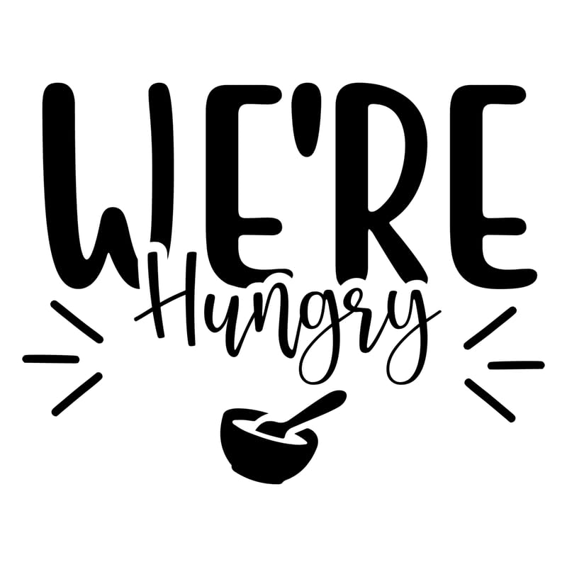Poster motivante We re Hungry 01 2 A2 pour un salon inspirant ou un bureau plein d'énergie