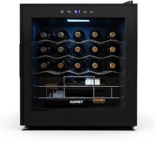KUPPET 19 Bottles Wine Cooler, KUPPET Compressor Freestanding Chiller-Counter Top Red/White Wine, Beer