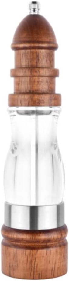 Creative 8" Spice Pepper Mills Manually Salt And Pepper Grind Machine Seasoning Grinder Grain Malt Mill Wood +Acrylic