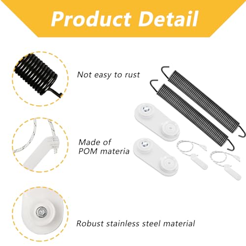 Image of 8194001 Dishwasher Door Balance Link Kit & 8270020 Dishwashers Door Balance Spring Kit,Fit for Whirl.pool Kitchen.Aid May.tag Dishwashers Replaces 8270021 8270022,WP8270020, AP6012319