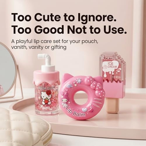Image of Lip Gloss Combo for Girls, Ice Cream Tint | Juice LipGloss, Moisturizing Lip Balm for Dry, Perfect Glossy Finish, Everyday Glam, Gifting
