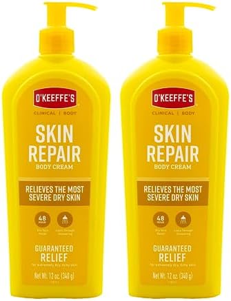 O'Keeffe's Skin Repair Body Lotion and Dry Skin Moisturizer, 12 Oz (Pack of 2), Packaging May Vary