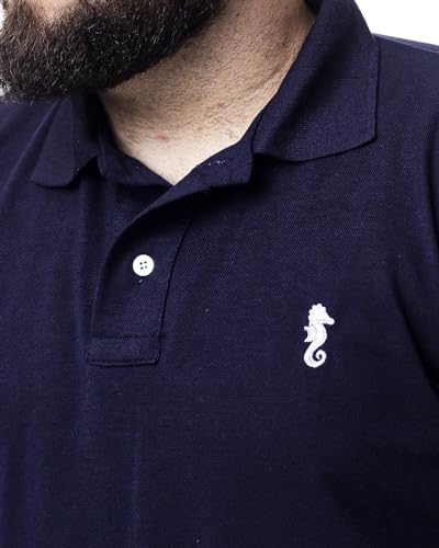 Camisa Polo Masculina Plus Size G1 G2 G3 Polo Marine (G1, Azul marinho)