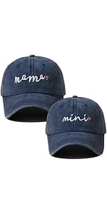 Hiwelove Cappelli per mamma e papà, festa del papà, regalo per mamma e papà, cappello da baseball regolabile ricamato, regalo per coppie e genitori
