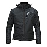 [モトベース] 春秋モデル 防風・防水 バイク用ジャケット プロテクション ウインドブレーカー ジャケット｜MBWB-01 ｜ブラック/ブラック｜M