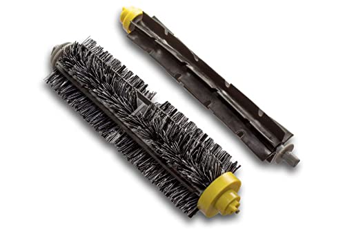 vhbw 2x Cepillo redondo (set de cepillos) compatible con iRobot Roomba 782, 782E, 786, 786p, 785 aspiradora - cepillo laminado, cepillo giratorio