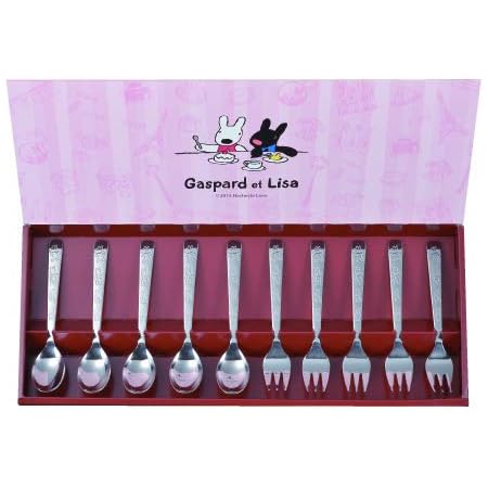 Amazon スプーン フォーク 10本 セット ステンレス 日本製 スプーン フォーク デザート ケーキ ギフト 贈り物 プレゼント リサとガスパール カトラリーセット 食器 カトラリー かわいい おしゃれ 贈り物 ギフト 引っ越し祝い Ah カトラリーアソートセット