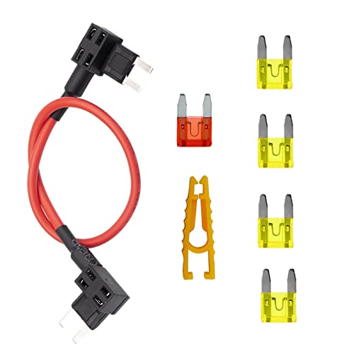 Safety Recall R09 / NHTSA 15V-115 Fuel Pump Relay - 2012-2013 Dodge Durango & Jeep Grand Cherokee 32 TIPM Bypass Cable, Fuse Holder Fuse Adapter,Repair Fuel Pump Relay Bypass Cable Compatible with Dodge Ram 1500 2500 3500 Jeep Chrysler VW 2007-2016, 14AWG Wire/20AMPs Replace CBWPR091AA