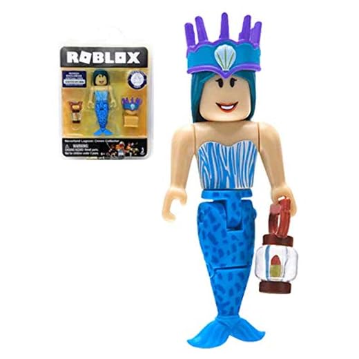 Roblox Gold Collection Neverland Lagoon: Crown Collector Mermaid Single Figure Pack with Exclusive Virtual Item Code