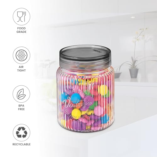 Image of Milton Olive Plastic Container with Lids, 500 ml, Clear Kitchen Storage Box Set of 3, Food Storage Jars for Kitchen, Tea Sugar Container, Airtight, Durable, Multi-purpose, Ideal for Kitchen Essentials