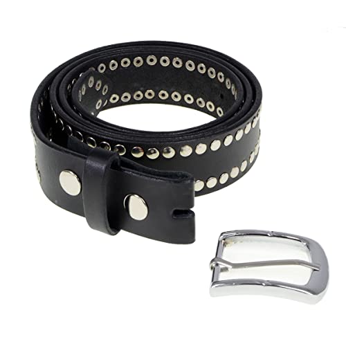 Milwaukee Leather MP7104 Men's Studded Black Genuine Leather Belt for Biker with Buckle - 1.5 inches Wide2