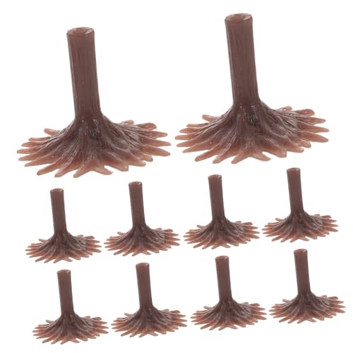 Angoily 50pcs Model Tree Feet Architecture Model Trees Base Landscape Building Brown Plastic