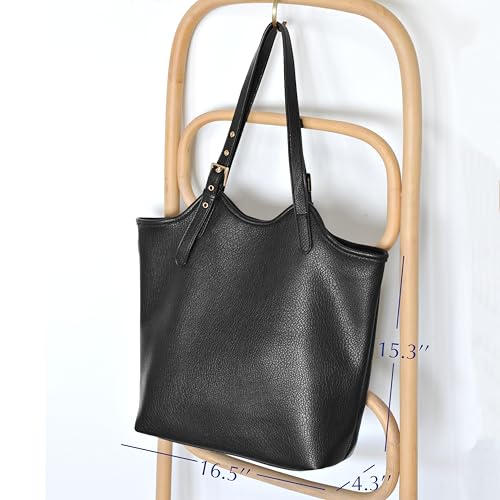 Image of HOXIS Tote Bag for Women with Adjustable Handles Soft Vegan Leather Shoulder Handbag for Work, Travel & Everyday Use