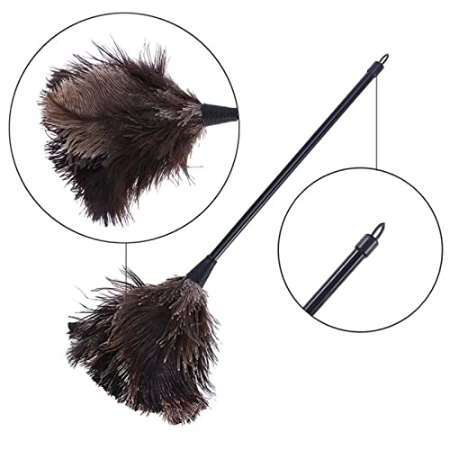 Image of Ostrich Duster Feather Clean Brush with Long Handle Computer Dust Removal for Home Bedroom Dormitory Keyboard for Dust Brush for Keyboard