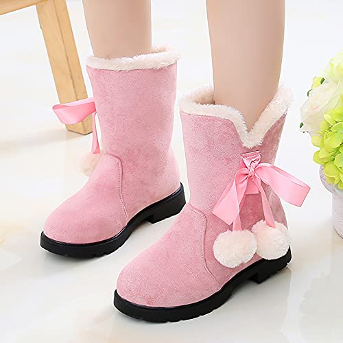 Little Girls Princess Snow Boots Winter Cozy Fleece Fashion Ankle Booties Indoor Outdoor Boots with Fluff 𝐁all3