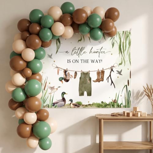 Mallard Duck Baby Shower Decorations A Little Hunter is on the Way Backdrop by BACH AND BOUJEE - Used condition - US$14.38