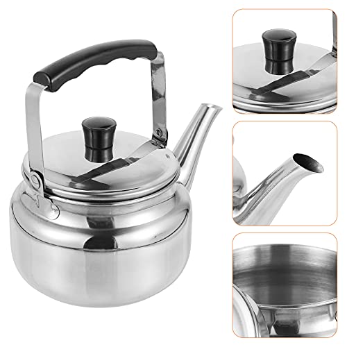Angoily Tea Pot Whistling Tea Kettle Tea Kettle Stove Stainless Steel Teapot Portable Travel Teapot Camping Tea Serving Kettle 0. 8L For Stovetop () Hot Water Kettle Kettle Water Boiler #TOP5