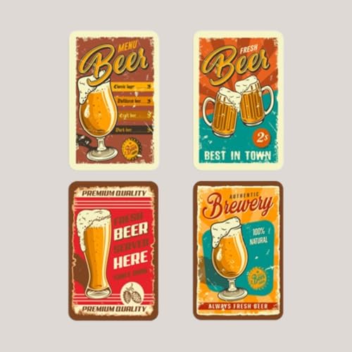 Image of PNF Poster And Frames Beer alcoholic drink advertise wall set Quote Wall art & Door Hanging Frame For Kitchen, Dining, restaurants Decor | Walland home Decor for Living Room | Room Decor Wall Decor Items For Bedroom | (Wooden, 11x9 Inch,brown)-124-1