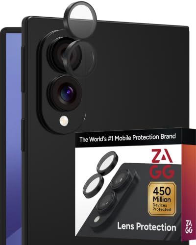 Image of ZAGG Glass Elite Samsung Galaxy Z Fold8 Camera Lens Protector | Anti-Reflective, 5X Stronger Impact & Scratch Resistant Aluminosilicate Glass - Easy Installation, Smudge-Free Surface