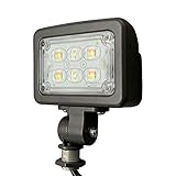 Halco 10339 FLFS12/3CCTU/KN, 12W, Field Selectable 3000K/4000K/5000K, Outdoor Rated LED Flood Light Fixure 120-277V, Replaces 50-70W Metal Halide Fixtures, 1/2