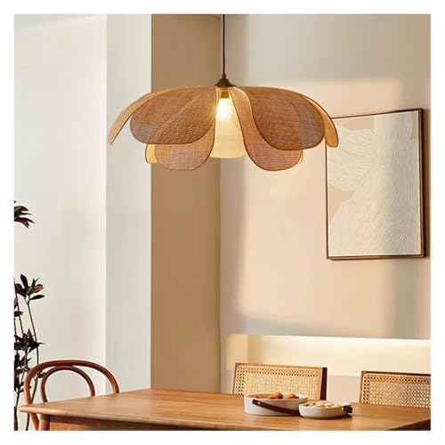 Lustre LED moderne en rotin pour éclairer et décorer une chambre sombre