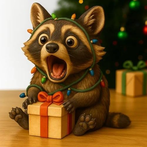 Figurines de Noël en résine avec ours mignon décoratif pour la table