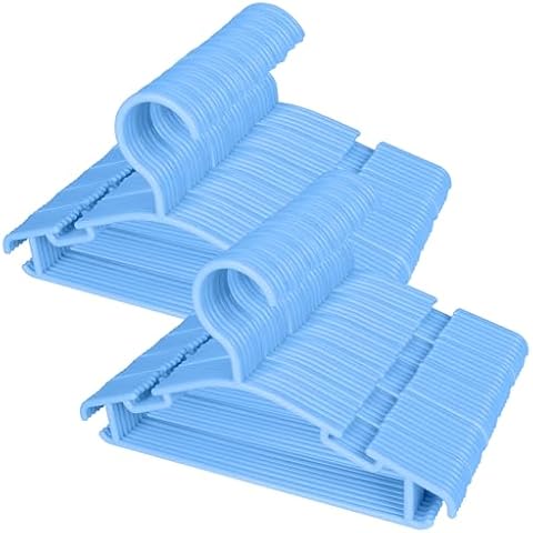 GoodtoU Blue Baby Hangers, 100Pack Baby Hangers for Closet Kids Hangers Plastic Children Hangers Baby Clothes Hangers Cover