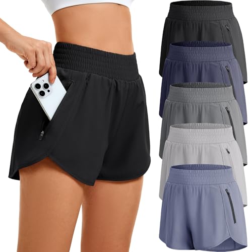 CE' CERDR Women's Athletic Workout Short High Waisted Elastic Running