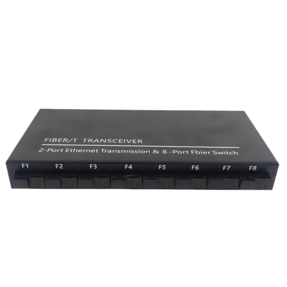 GOSER Commutateur Gigabit Ethernet Commutateur Fibre Optique 8 Ports Fibre SC 2 1000 M RJ45 Convertisseur SC de Qualité Industrielle 8F2E Pièces de Rechange Prise UE
