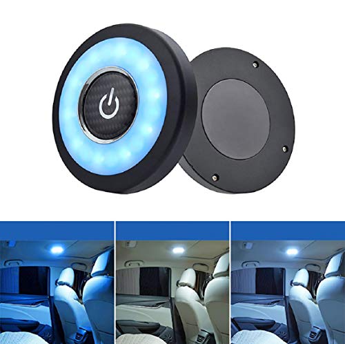 Boddenly Rechargeable Car LED Car Dome Roof Ceiling Interior Light,12V Bright Multi-Function Wall Light Stick on Anywhere Push Lamps for Vehicle RV Camping Motorhome Boat Bedroom Cabinet