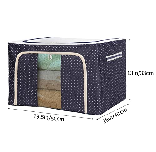 Image of Foldable & Stackble Cloth Storage box for Wardrobe Saree Organizer box, Blankets & Comforter Storage Organizer, Cupboard storage Clothe (Pack of 1, 66 Liter)