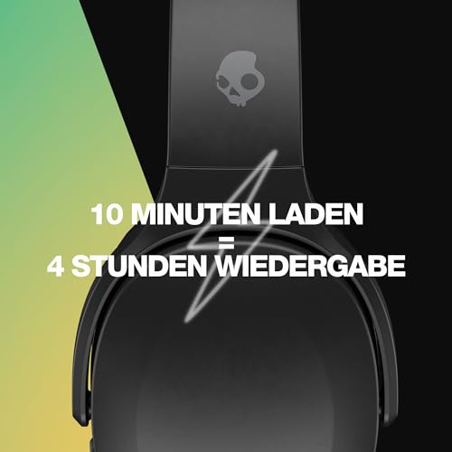 Skullcandy Crusher Evo Over-Ear Wireless-Kopfhörer mit Sensory Bass, 40 Std. Akkulaufzeit, Mikro, kompatibel mit iPhone, Android und Bluetooth-Geräten - Schwarz – Bild 4