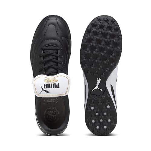 PUMA Unisex King Top Tt Fußballschuhe, Puma Black Puma White Puma Gold, 37.5 EU – Ansicht 2