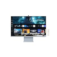 Samsung Smart Monitor M8 (S32CM80B), Flat, 32', 3840x2160 (UHD 4K), Piattaforma Smart TV (Amazon...
