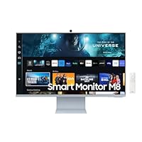 Samsung Smart Monitor M8 (S32CM80B), Flat, 32', 3840x2160 (UHD 4K), Piattaforma Smart TV (Amazon...