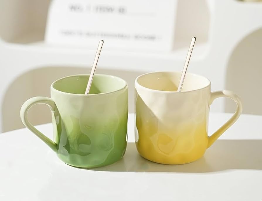 Amazon.co.jp: FLYILIA グラデーション マグカップ 2個セット コーヒー