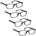 Produktbild Die Lesebrille Unternehmen Schwarz Leser Wert 4er-Pack Designer Stil Herren Frauen RRRR92-1 +3,50