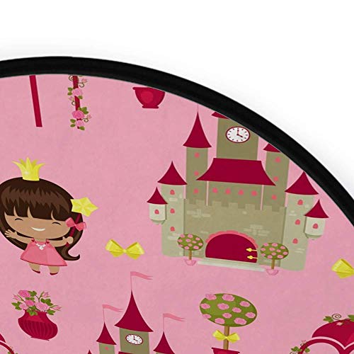 Tapis de jeu rond portable pour activités dans le salon