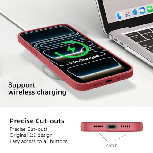 Coque iPhone 17 Pro Max gel souple rouge antichoc KPPIT silicone