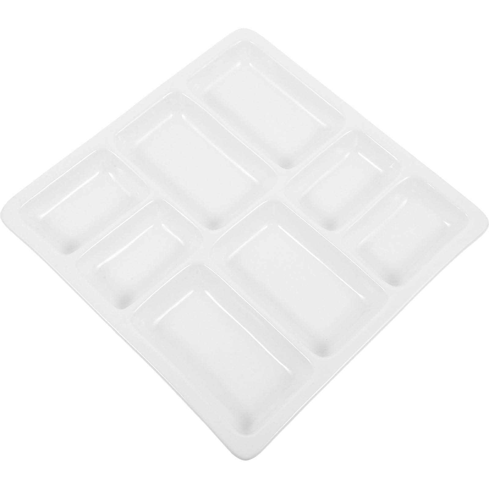 Paleta de cerámica para acuarela cuadrada MERRYHAPY multifuncional fácil de limpiar