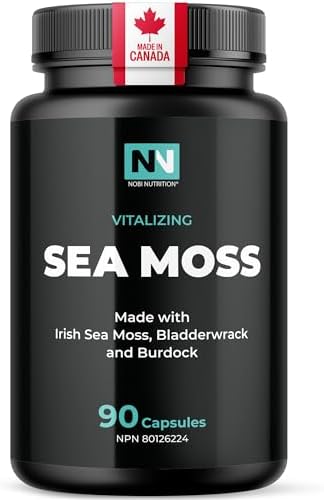 Irish Sea Moss Capsules | Premium 1400mg Complex with Organic SeaMoss, Burdock Root, & Bladderwrack + Black Pepper for Increased Absorption | 45-Day Supply | Powerful Antioxidant | 90 Capsules